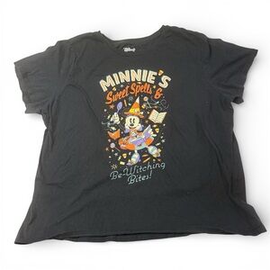 Disney Black Short Sleeve Tee Minnie Mouse Halloween Tshirt Size 3X